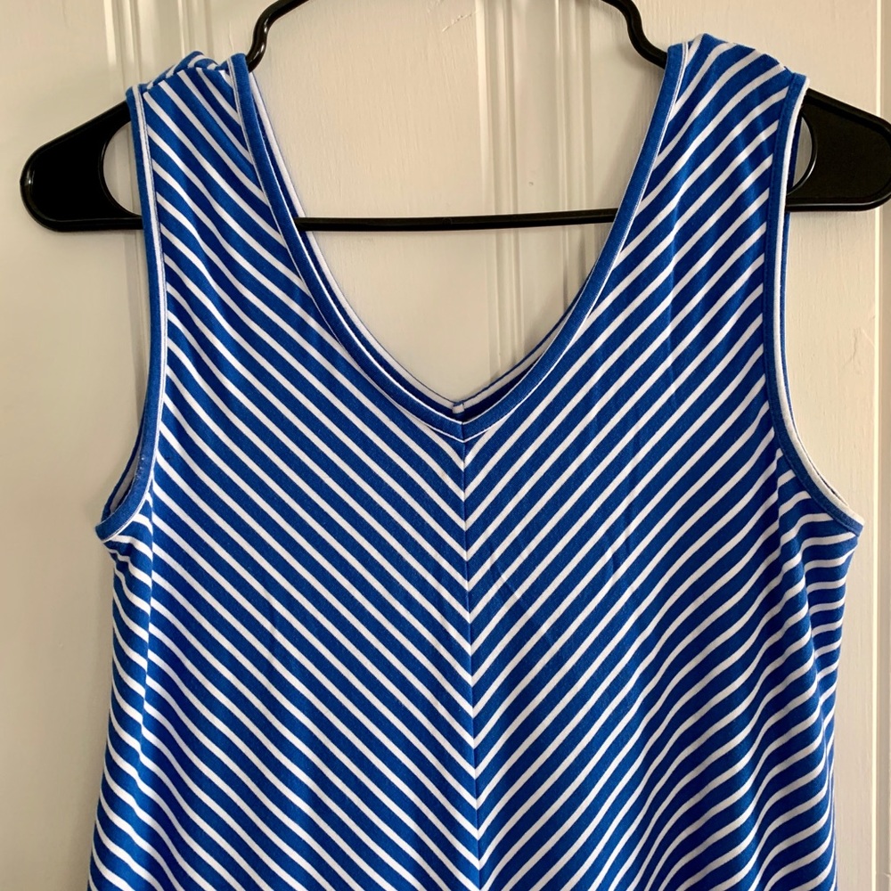 Soft Blue Striped Dress - Picture 7 of 13